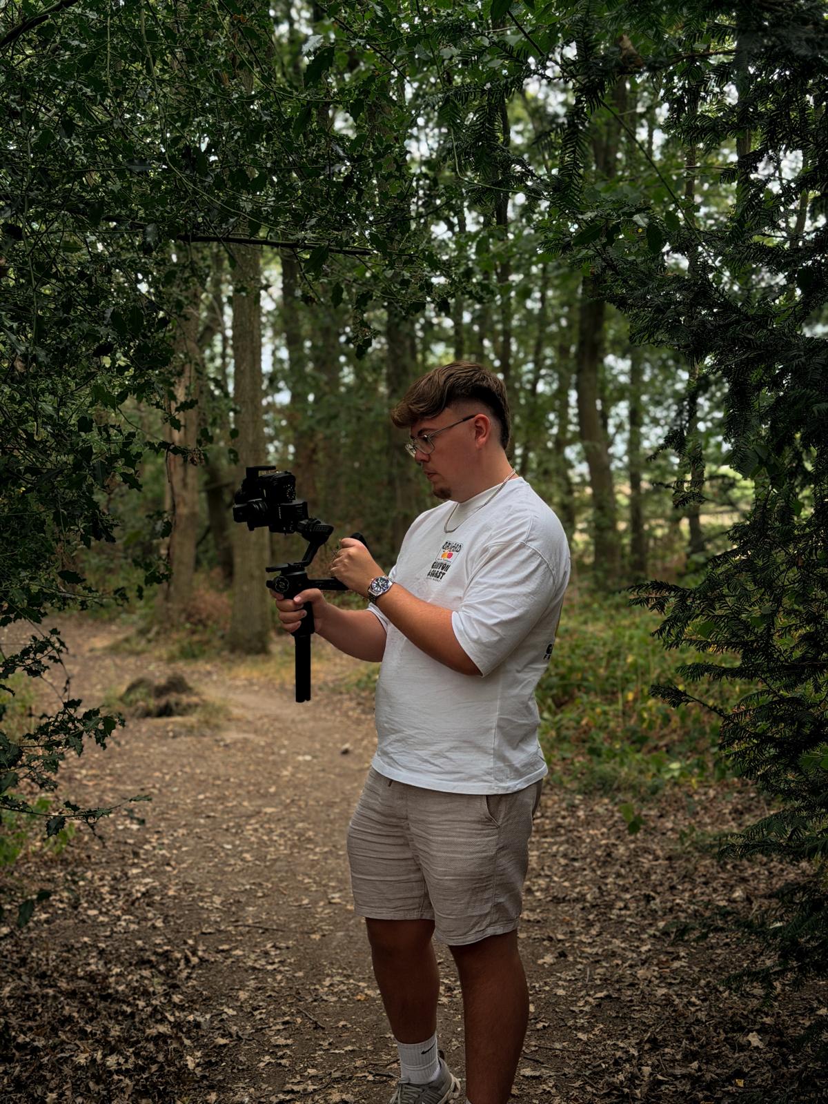 Kieran behind the camera