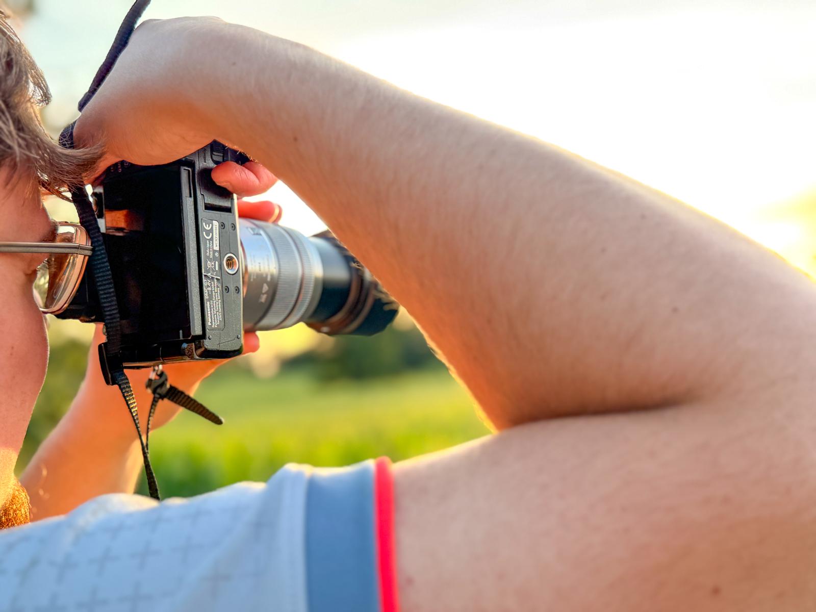 Kieran behind the camera