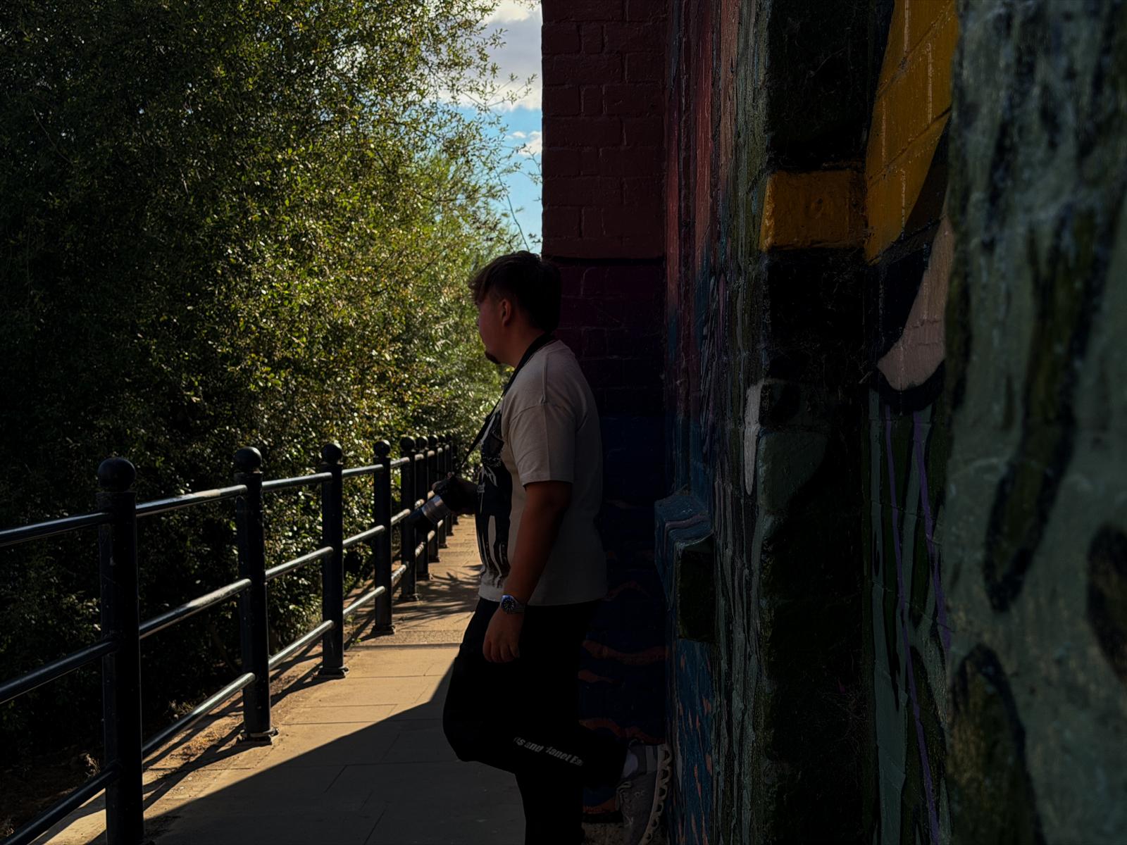 Kieran behind the camera