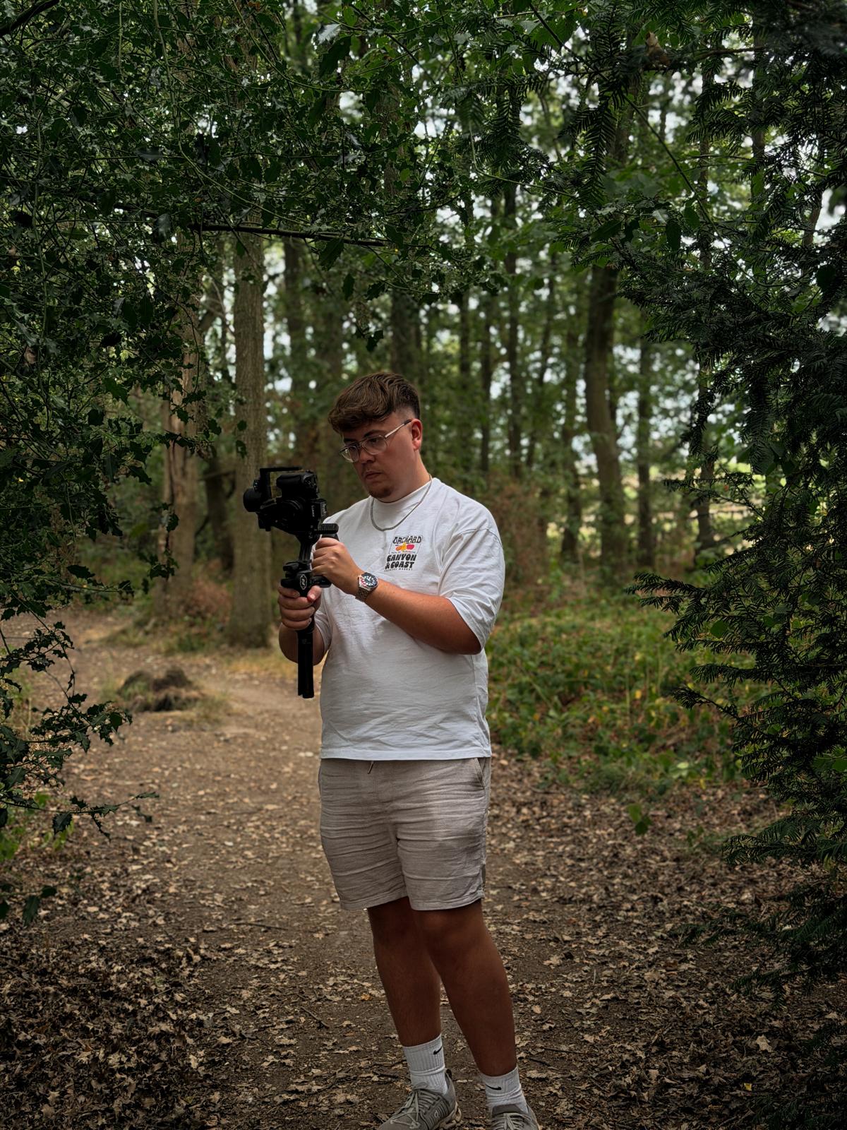 Kieran behind the camera