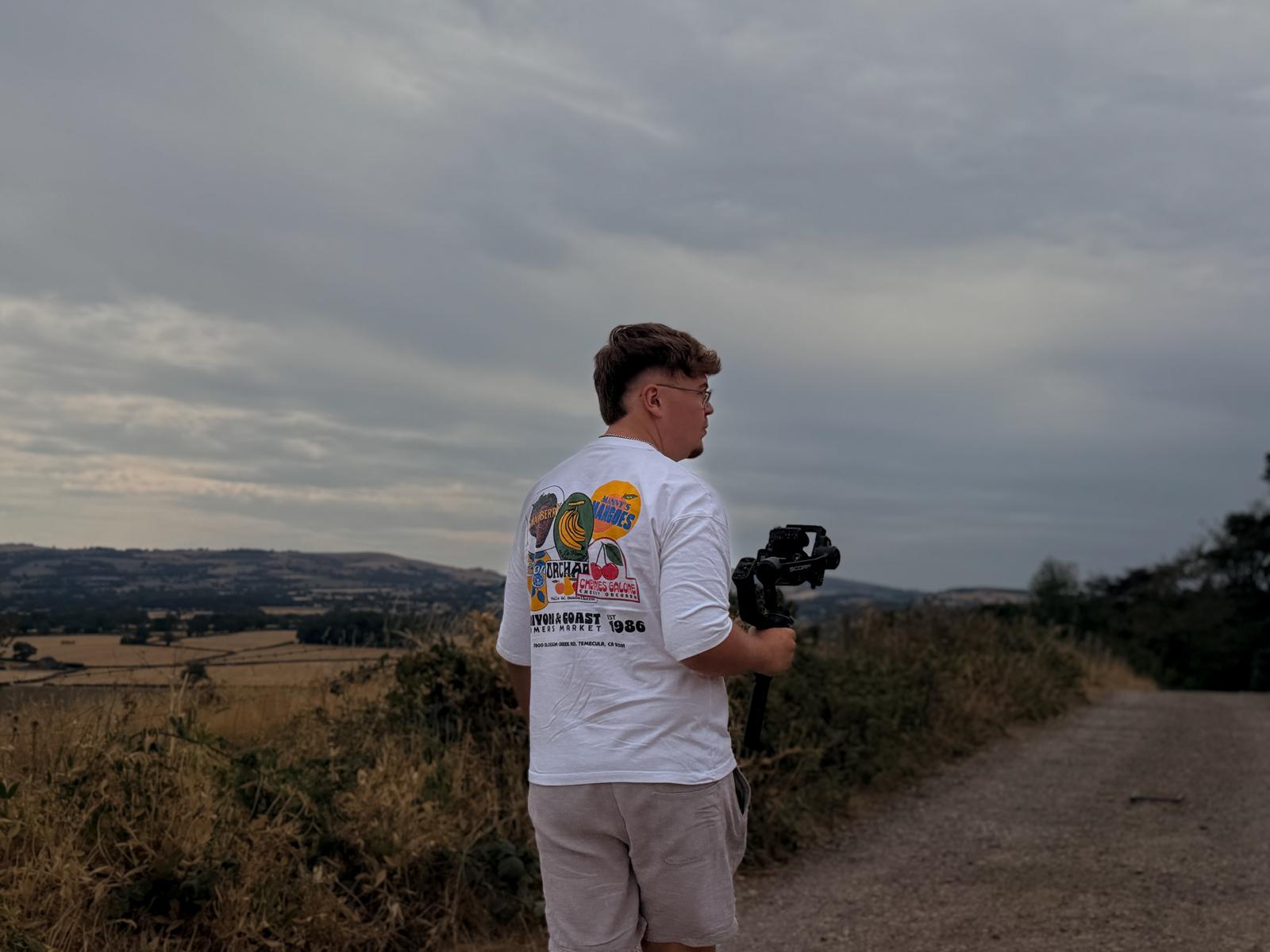 Kieran behind the camera