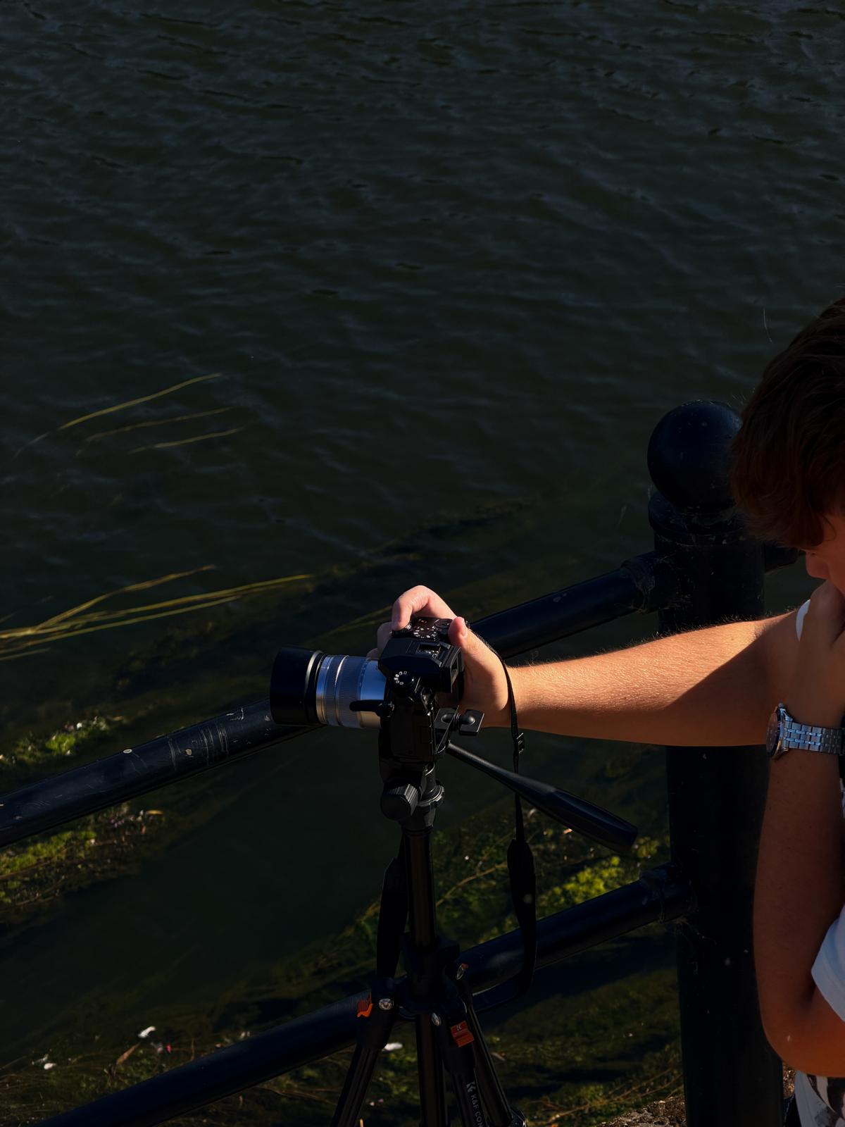 Kieran behind the camera