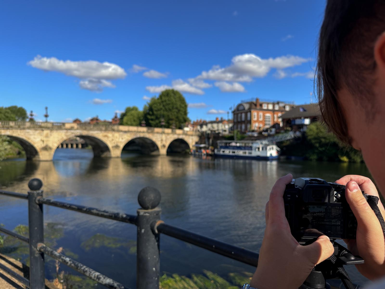 Kieran behind the camera