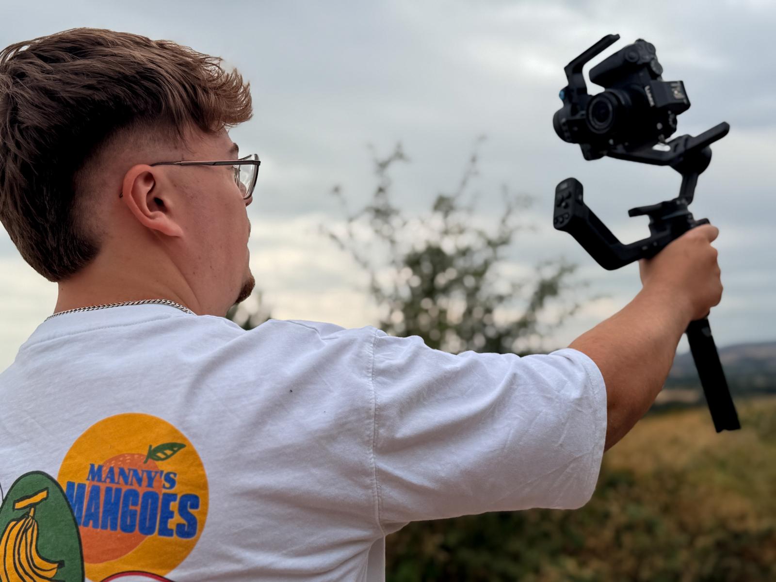 Kieran behind the camera